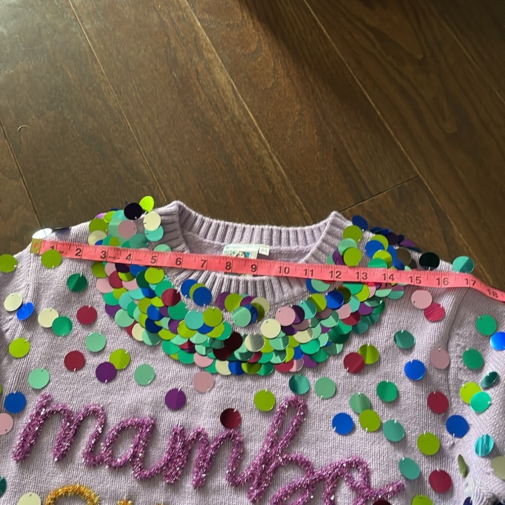 Queen of Sparkles Mambo Queen Mardi Gras Sweater - Picture 10 of 10